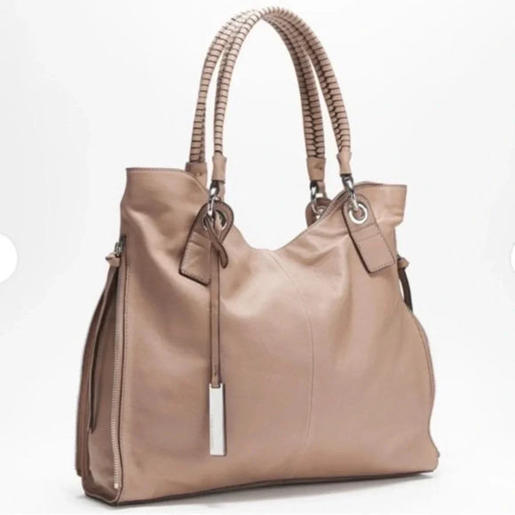 Vince Camuto Myri Convertible Leather Tote Bag in Cashmere color - Picture 2 of 12